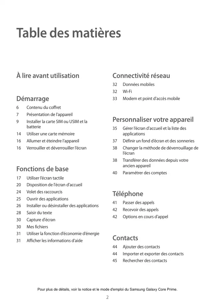 Page 2 - Galaxy Core Prime