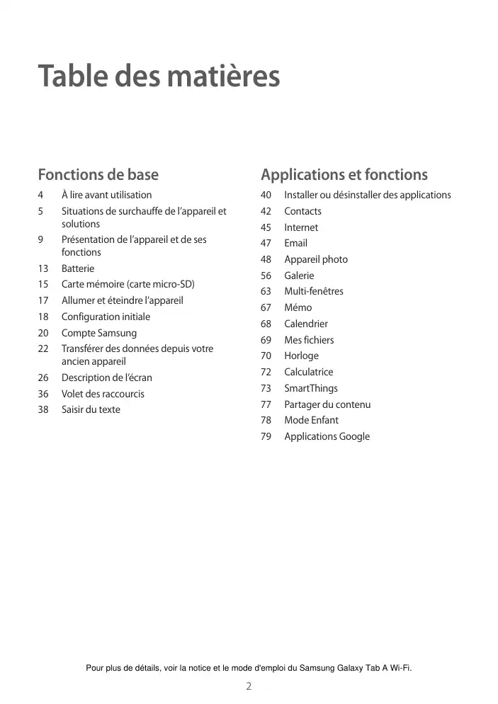 Page 2 - Galaxy Tab A Wi-Fi