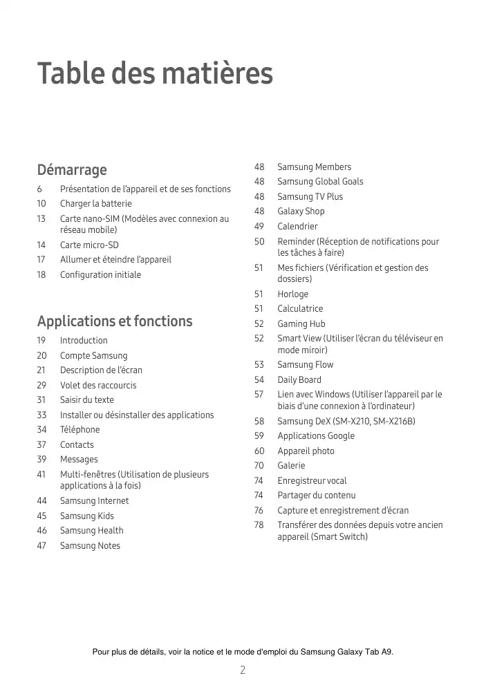 Page 2 - Galaxy Tab A9