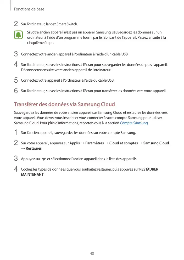 Page 40 - Galaxy Tab S2 Blanche Wi-Fi