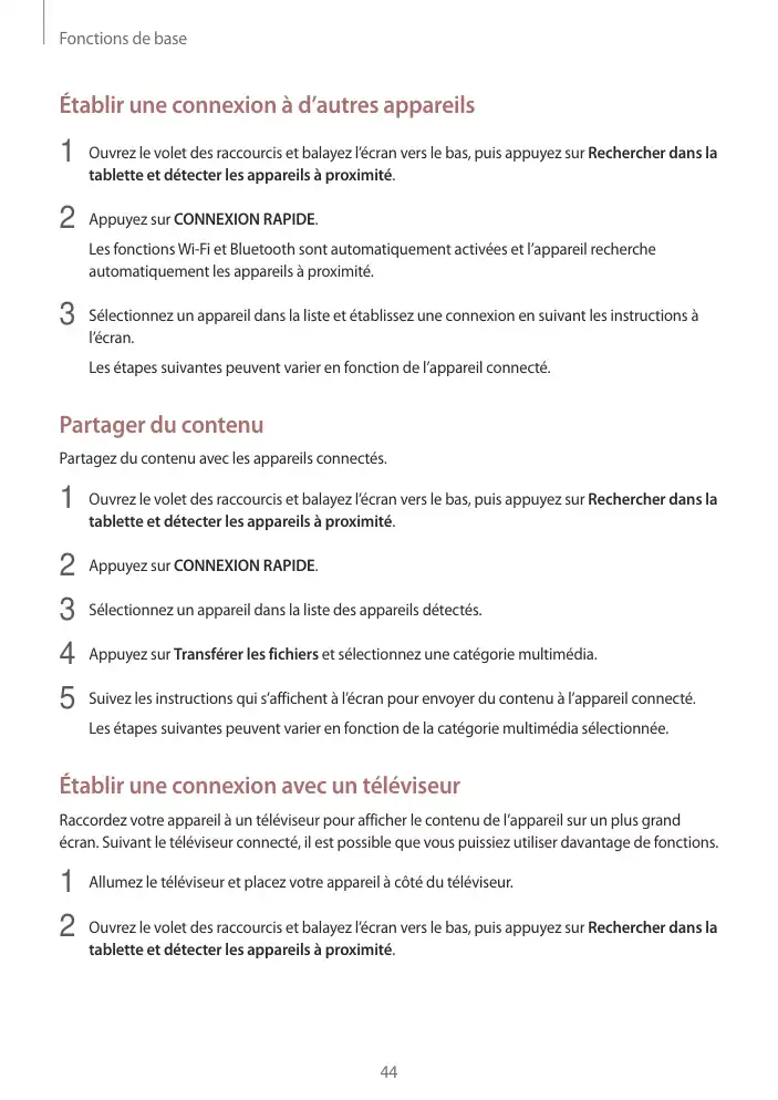 Page 44 - Galaxy Tab S2 Blanche Wi-Fi
