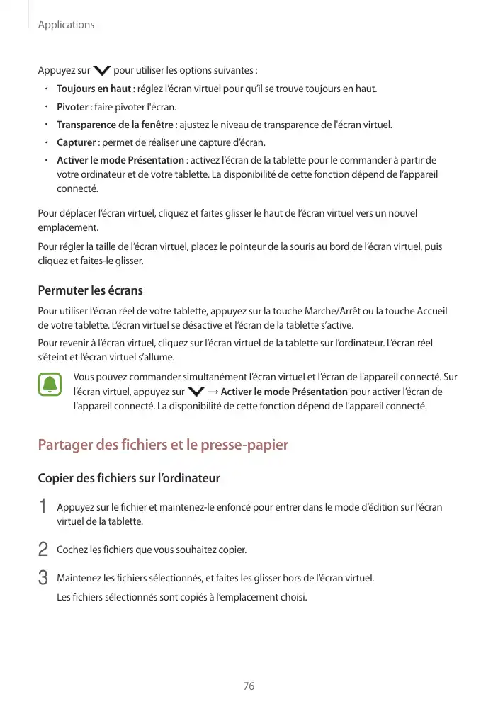 Page 76 - Galaxy Tab S2 Blanche Wi-Fi