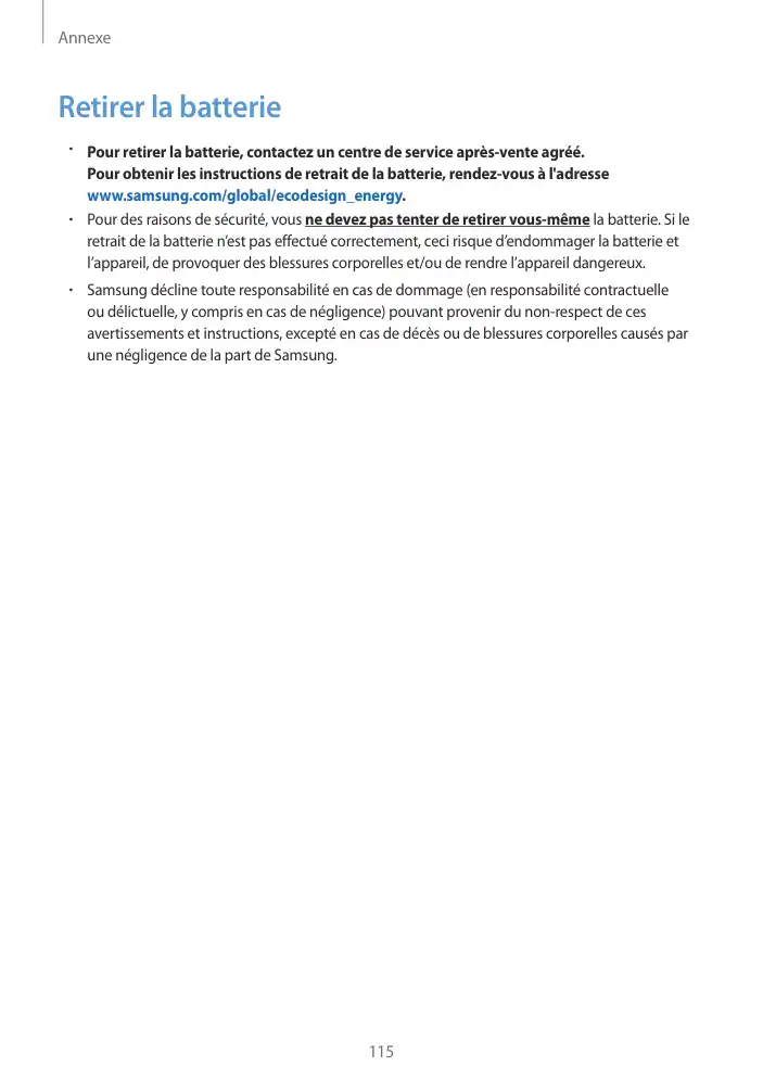 Page 115 - Galaxy Tab S2 Blanche Wi-Fi