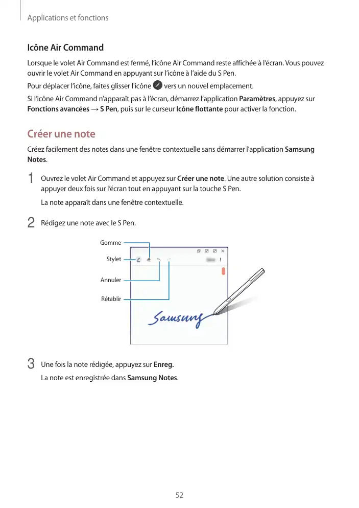 Page 52 - Galaxy Tab S3 avec S Pen