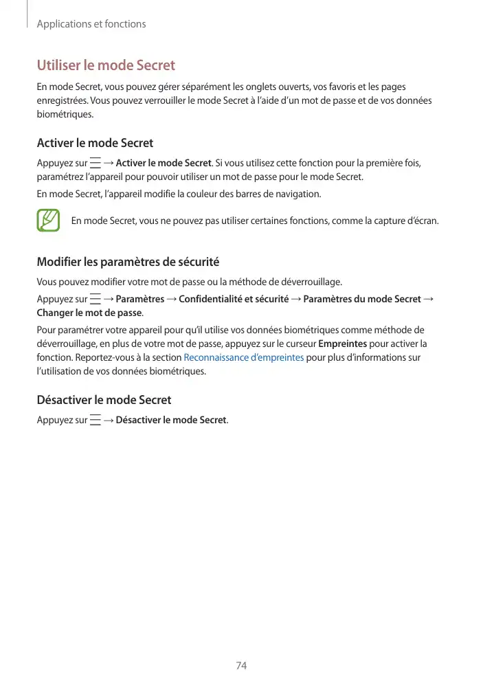 Page 74 - Galaxy Tab S3 avec S Pen