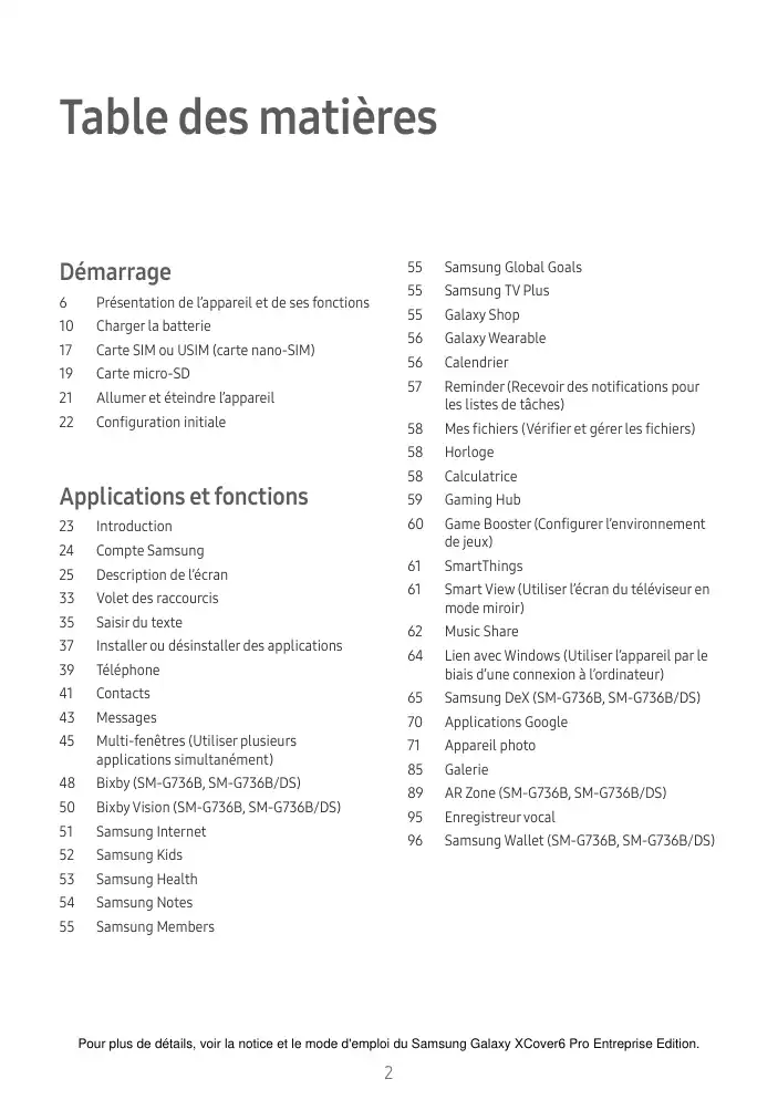 Page 2 - Galaxy XCover6 Pro Entreprise Edition
