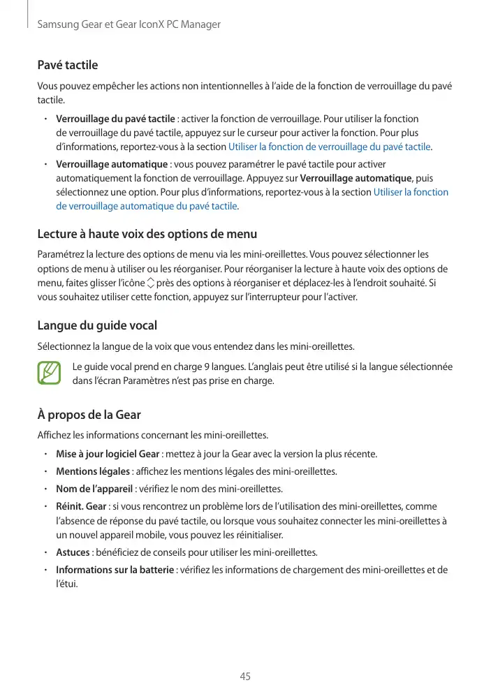 Page 45 - Gear IconX