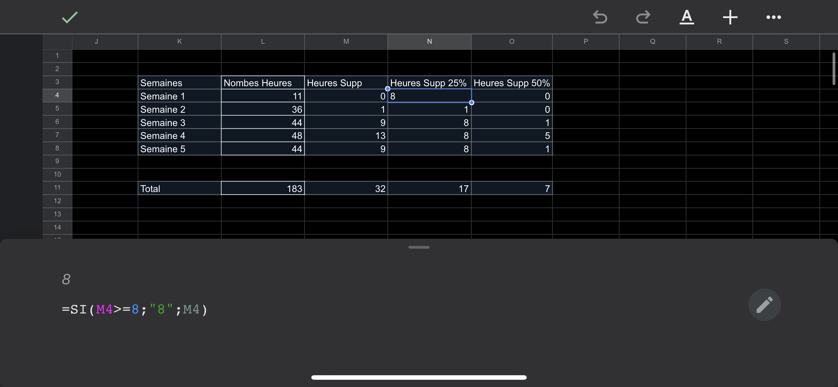 comment faire un calcul conditionnel sur excel