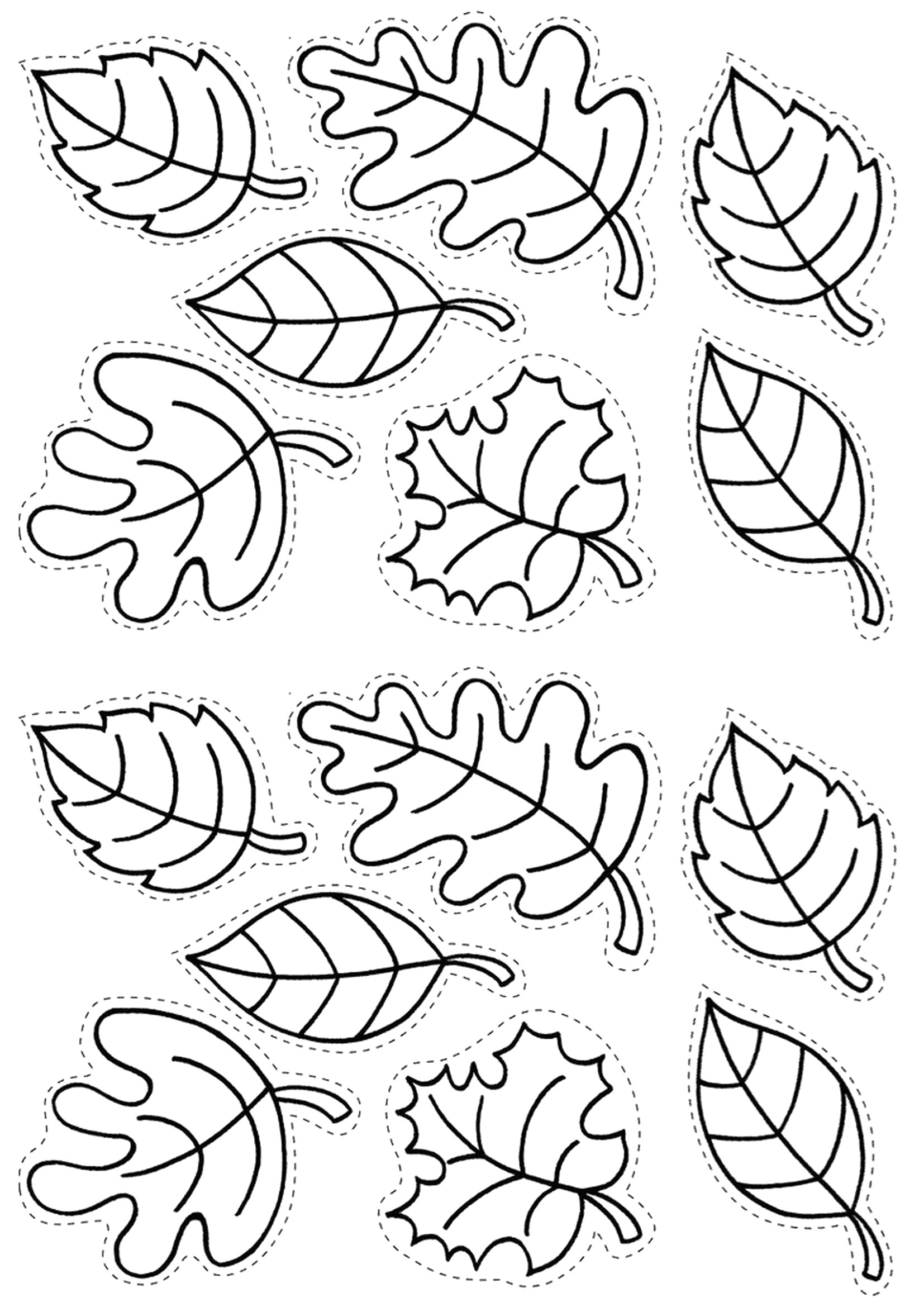 Modele De Feuille D automne A Imprimer Bricolage enfant Arbre Automne .. - Le blog de nounoucoindespetits