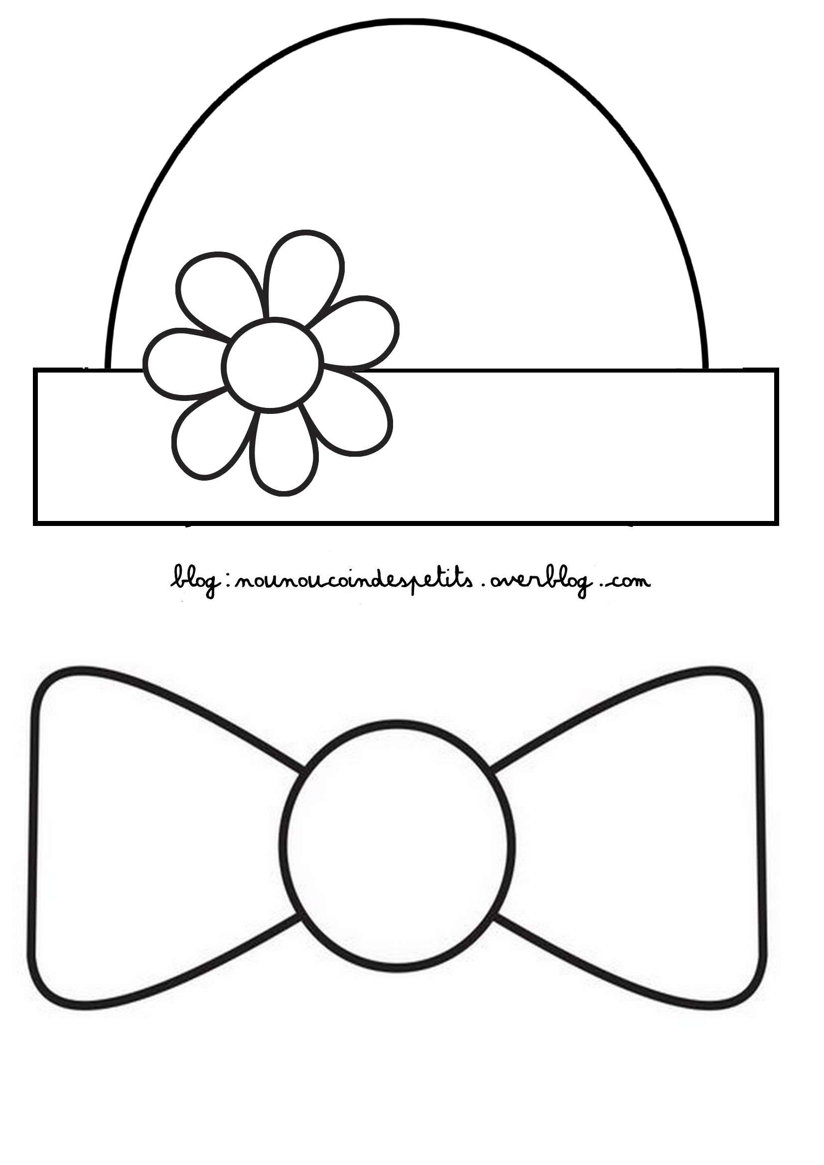 Gabarit Noeud Papillon A Imprimer Chapeau et Noeud clown confettis .. - Le blog de nounoucoindespetits